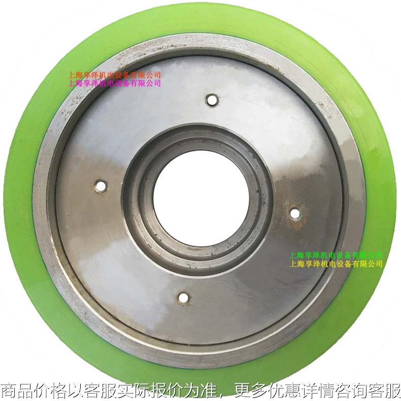 1.5吨 电动堆高叉车15-6前轮叉齿轮胎 聚氨酯包胶轮轱辘子