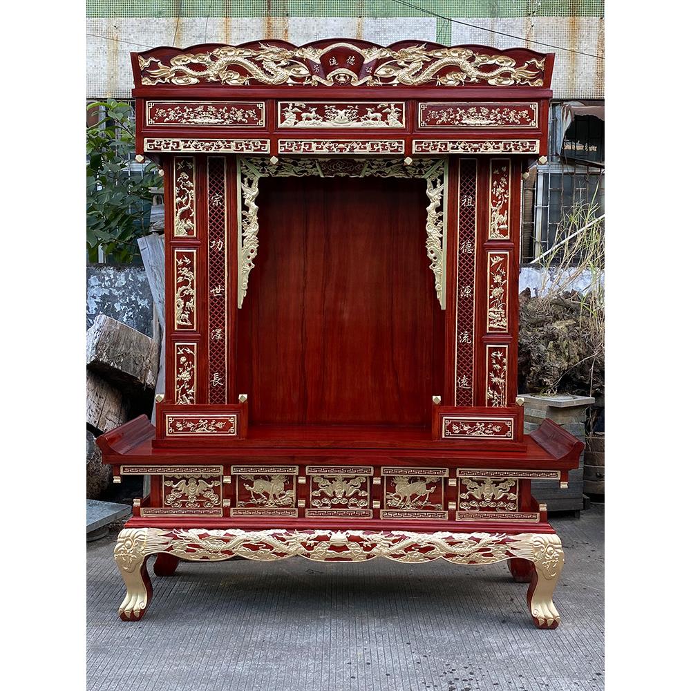 实木佛龛供桌寺庙佛堂财神爷供奉桌祖先神龛宗氏祠堂贡品桌台定制