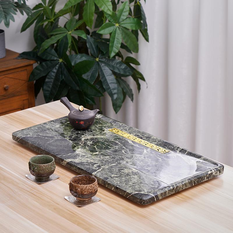 天然大理石茶盘封釉2025新款家用茶具托盘高端精工奢石石头茶台图片