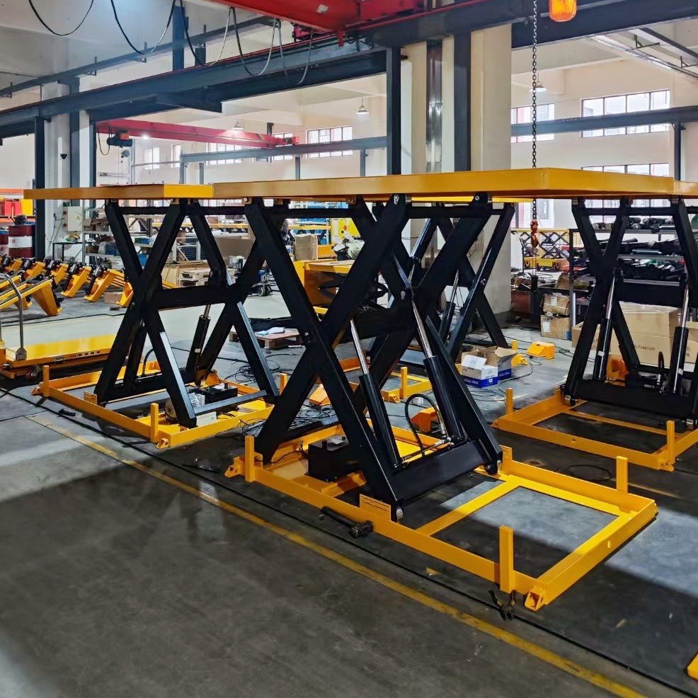 普尔夫非标双叉剪式升降平台固定式货梯电动提升机举升台模具升降