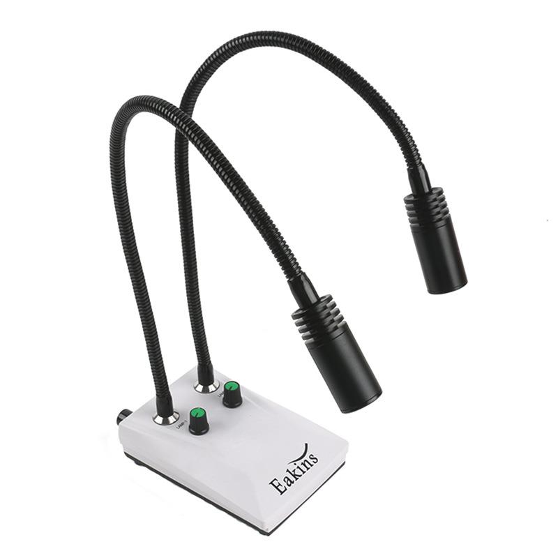 7500K6瓦LED聚光显微镜工业相机维修检测照明可调双鹅颈灯