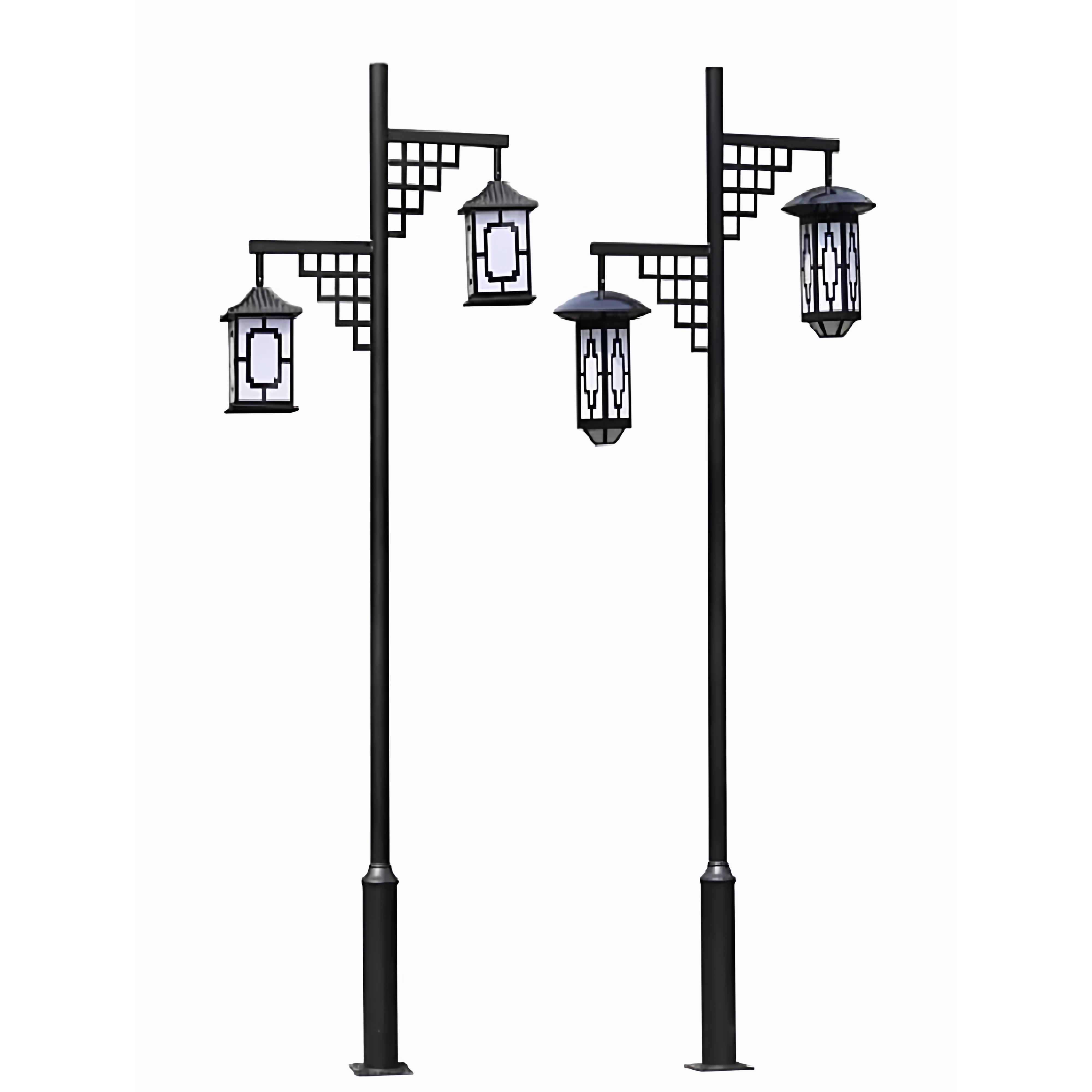 彷古庭院灯户外防水防锈灯笼景观灯3米4米中式LED路灯太阳能高杆