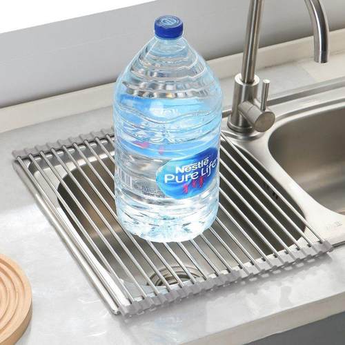 厨房水槽排水架水槽盘存储架可折叠的盘架排水篮厨房存储架