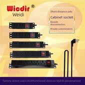 微帝PDU机柜插座工业机房竖装 6位10A开关接线板 电源插排