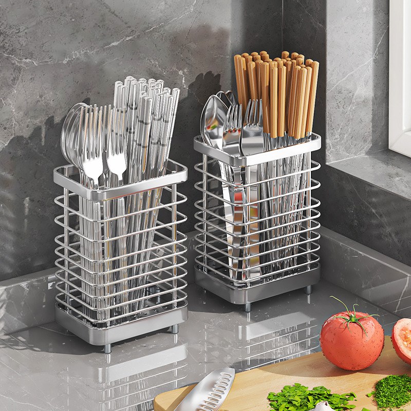 304不锈钢筷子收纳架家用沥水笼筷笼勺K子筷子筒筷子篓厨房置物架