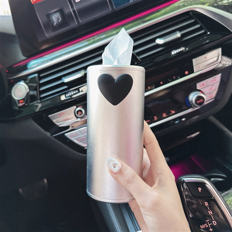 高级感车载纸巾盒k可爱简约车用抽纸盒卫生纸巾筒车内装饰女汽车