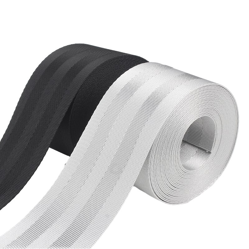 安全带织带仿尼龙织带高密高强y涤纶安全带仿尼龙5厘米宽扁带绑绳