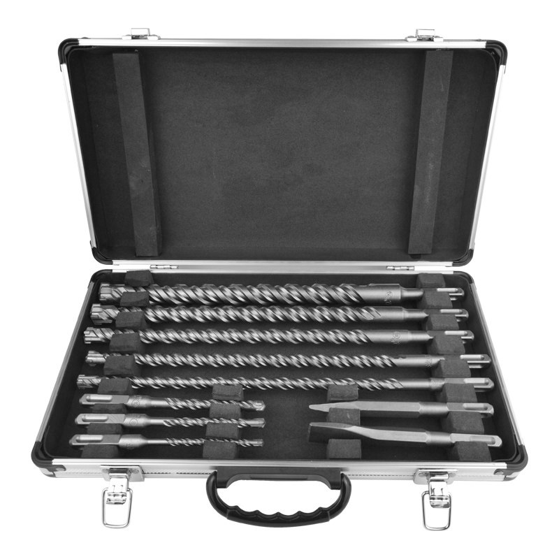 十字四刃电锤冲击钻头套装24墙3C7穿墙混凝土过线钻孔专用方柄圆