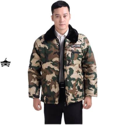 冬季中青年加厚加绒外套男棉衣棉B袄加肥加大码工人工装棉服爸爸