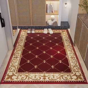 入户门地垫门垫进门防滑脚垫子红色高级感门M口玄关地毯家用可裁