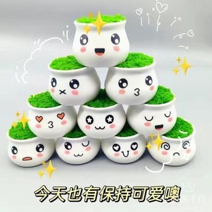 4加厚加大i手工钩针扭扭棒diy毛线花小盆栽小花盆防摔塑料花盆