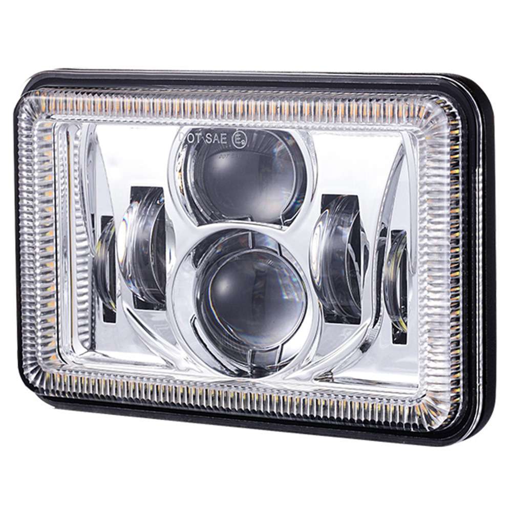 4x6牧马人大灯 5寸LED方灯 皮卡车辅助改装前照大灯 55Wled车灯