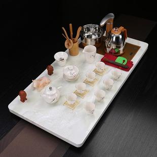 全自动一体茶几茶具功夫茶台中式 茶盘套装 家用石材盘烧水壶带排水
