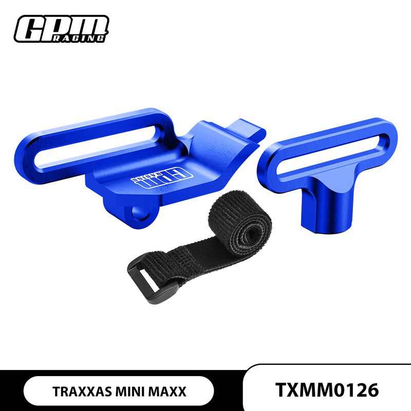 TRAXXAS MINI MAXX 迷你 小X 铝7075大容量电池固定座配电池绑带