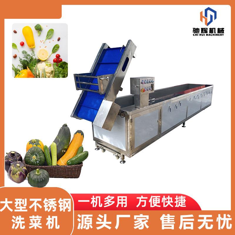 机械果蔬清洗流水线 辣椒清洗线 加长型多功能臭氧洗菜机