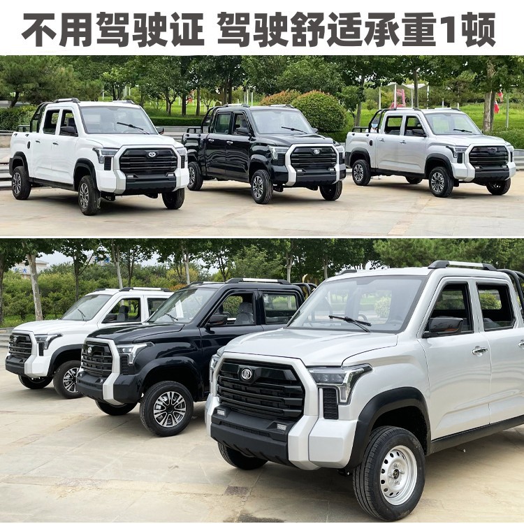 代步油电两用新款拉货4轮车电动皮卡四轮车新能源双排家用