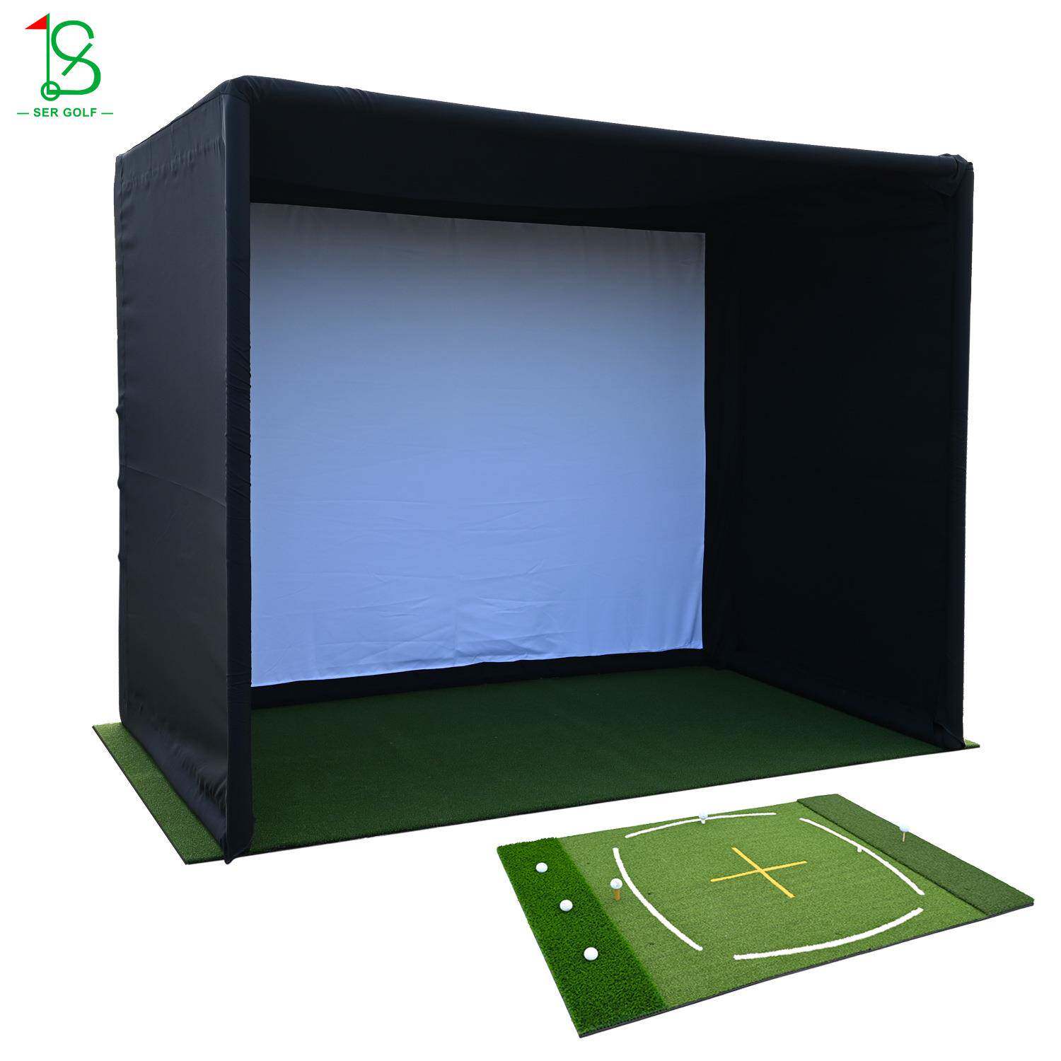 跨境热销Golf Simulator Enclosure Nets简易高尔夫模拟器练习笼