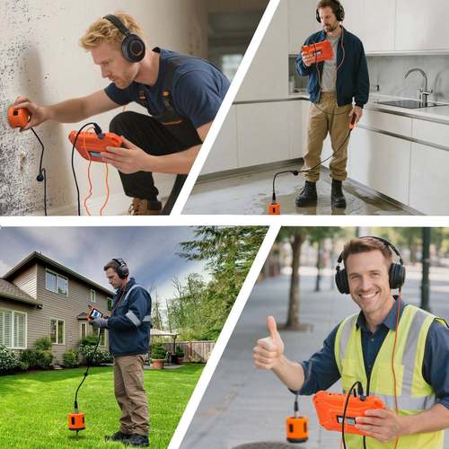 外贸英文版漏水检测仪PQ125E管道测漏仪 water leak detector