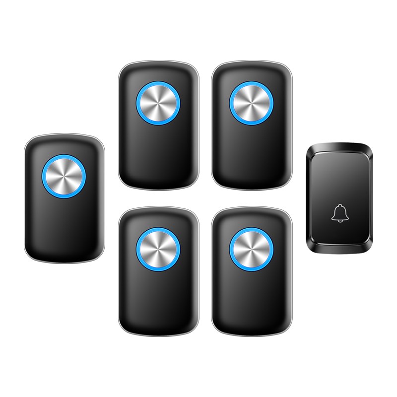 门铃无线c家用超远距离一拖五老人病人呼叫器防水电子门玲遥控智