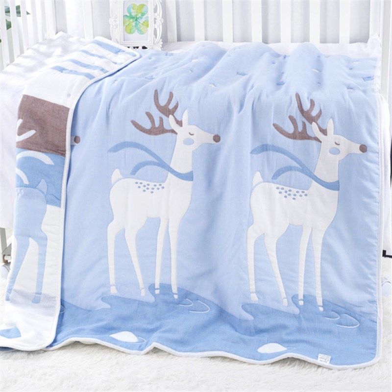 新生幼儿纯棉纱布包被十层纱布盖毯毛巾被全棉儿童小Y被子四季通