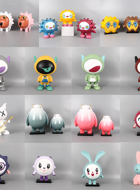 简约卡通人物动物雕塑摆件家居样板间儿童Q男孩女孩房客厅装饰