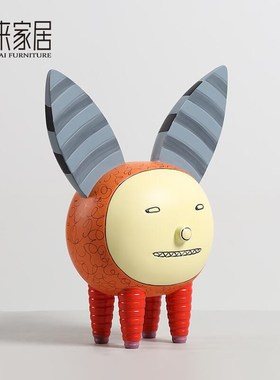 简约卡通搞怪动物摆件客厅家居摆设样板间儿R童房桌面趣味装饰