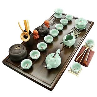 家用小型茶台实木茶盘排水式 整套茶具套装 功夫泡茶海托盘简约小号