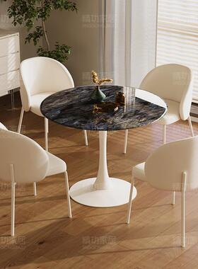 【热销80k +】天然微晶石休闲接待洽谈桌椅休息区阳台大理石小圆