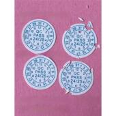 3000个 螺丝孔防拆日期12毫米易碎标签QCPASS年月日不干胶贴纸 包邮