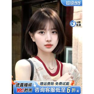 假发全头套妇女夏季薄自然减少年龄蕾丝隐形无痕迹秃顶特殊中短假