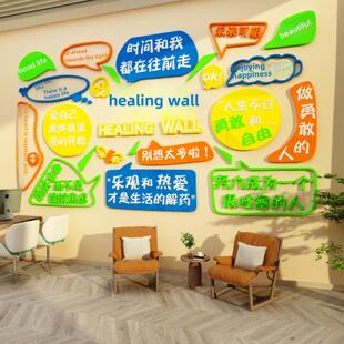 情绪稳定心理角咨询室布置绘画贴纸精神站装修健康文化治疗空间墙