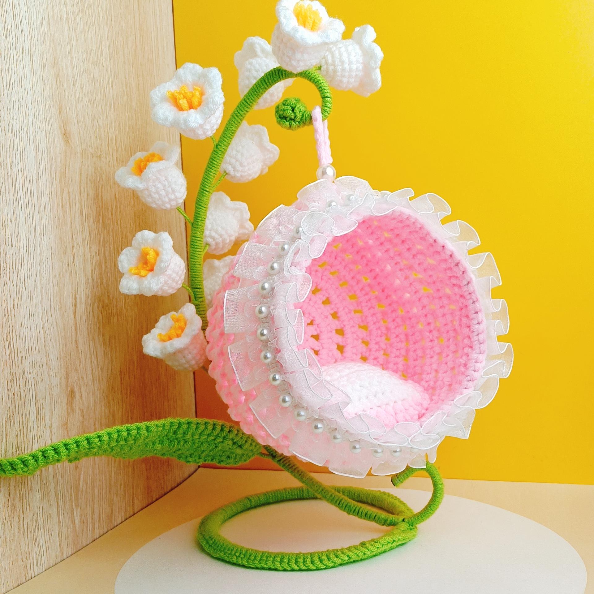 玩偶吊篮花架手工娃用钩织创意蜜袋鼯宠物窝家具吊床棉花娃娃成品