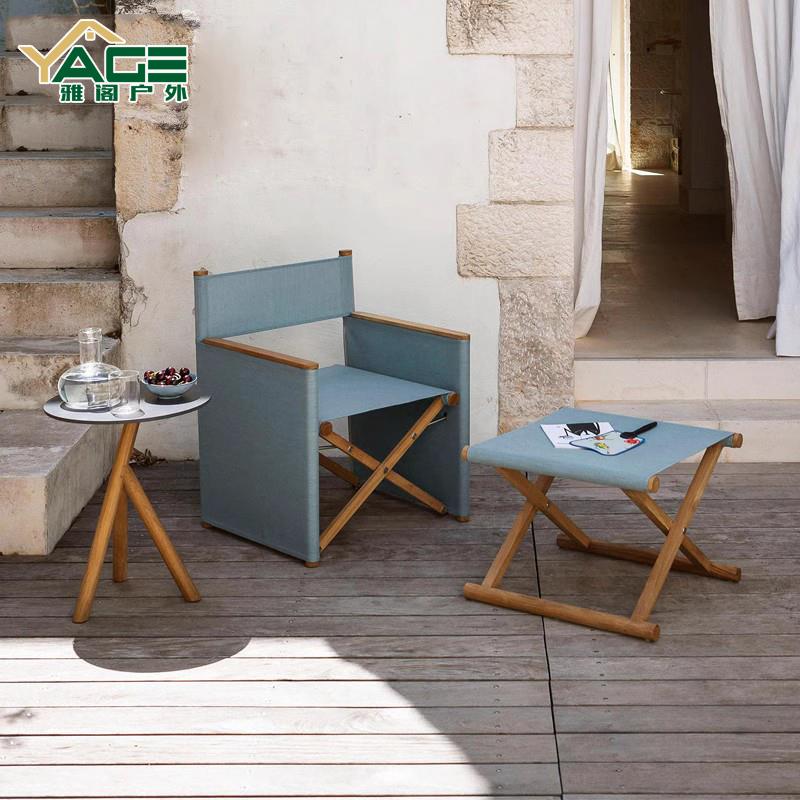 户外椅子折叠沙滩野餐露营阳台三件套休闲凳子组合花园庭院小茶几