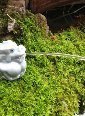 创意循环陶瓷喷水龙假山盆景水族鱼缸招财摆件家居庭院流水古典