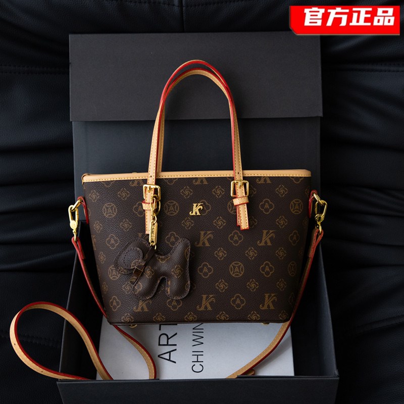 水桶包女大容量网红2023新款印花单肩手提包外出百搭简约斜挎包