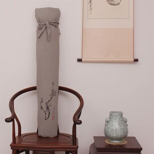 古琴囊加厚棉麻中国风梅兰竹荷灰色琴袋单肩背琴套文艺风古琴衣