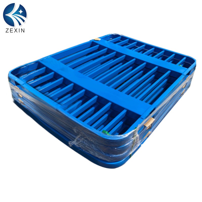 现货圆角铁托盘四周铁卡板可堆叠钢托盘可定四面进叉圆角金属托盘