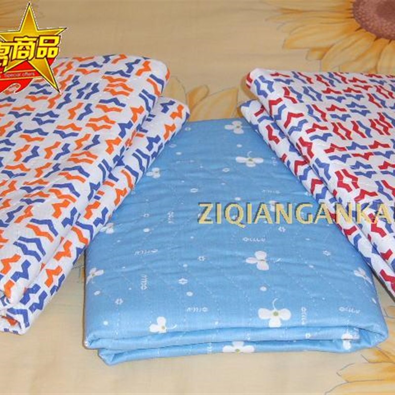 成人隔尿垫可洗纯棉透气防水彩棉床垫老人防尿床(仅蓝白花形)