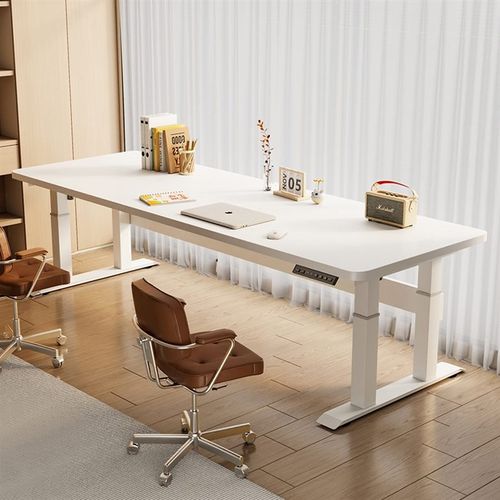 电动升降桌腿家用卧室电脑桌书桌实木双人大尺寸站立式工作台桌子