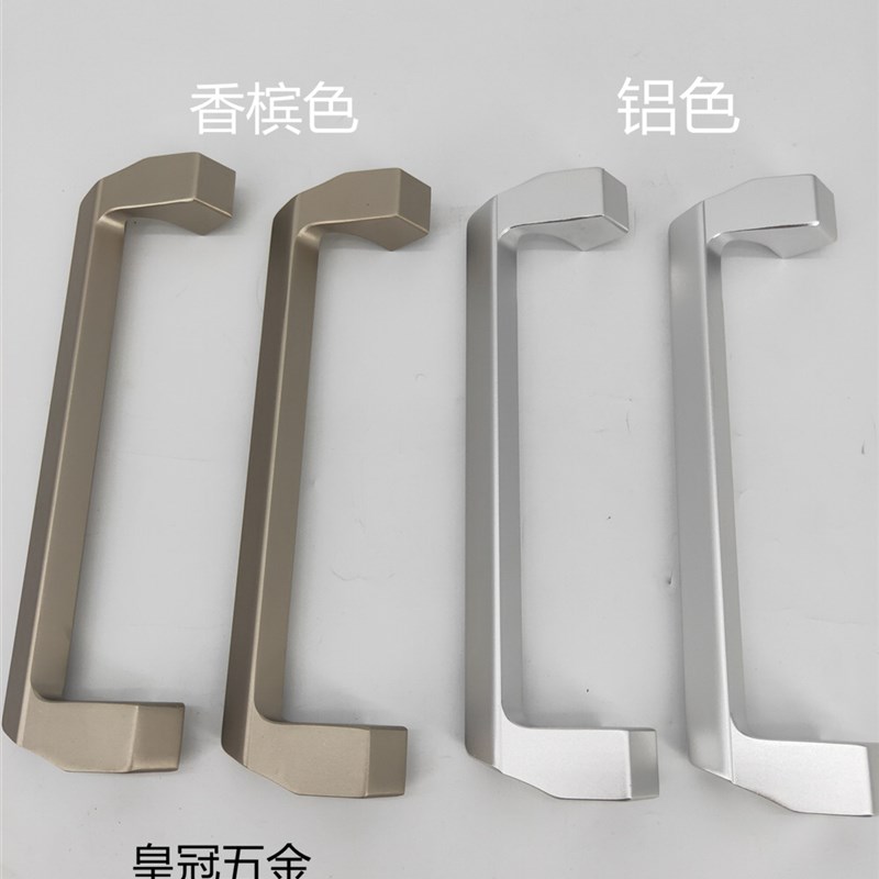 大门新款把手铝合金移门推拉门阳台厨房280孔距木门明装黑色拉手