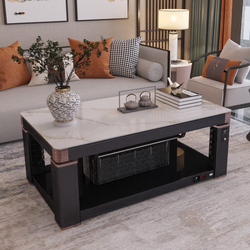 电暖桌烤火桌子家用取暖桌升降茶几客厅长方形取暖器电炉茶几