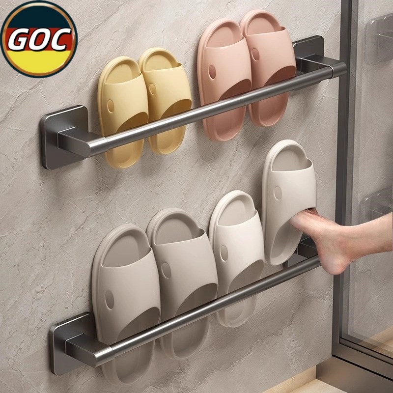 德国浴室免打孔拖鞋架卫生间置物架鞋子收纳神器厕所壁挂沥水架子