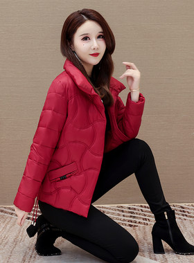 羽绒棉服女短款2024新款韩版加厚大码休闲棉袄冬季U妈妈装外套棉