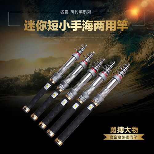 超短迷你海竿抛竿冰钓竿t矶竿远投竿便携袖珍海杆手海两用短节小
