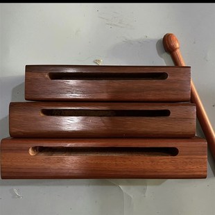 高低音梆子打击乐器戏曲梆子双音音红木木鱼胶木花梨木小方梆子