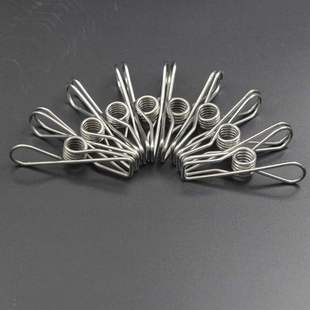 40只夹子不锈钢晾晒衣服夹子晾毛巾衣夹小号防风夹子衣架办公家用