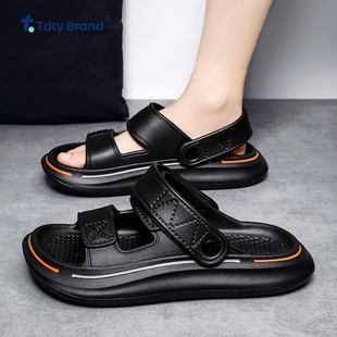 男夏季 拖鞋 外穿开车两用凉拖 户外运动休闲沙滩凉鞋 踩屎感防滑男士