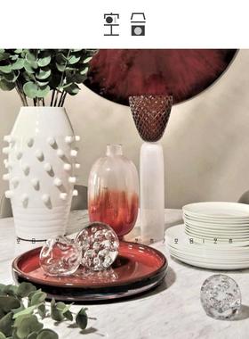 空合现代简约轻奢气泡透明水晶球几何小摆件样板间售楼处家居饰品