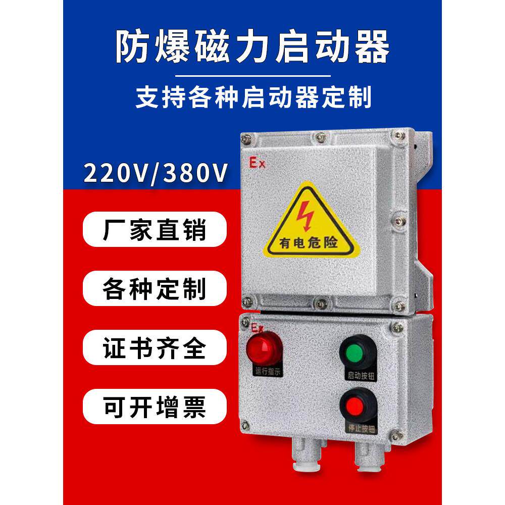 防爆配电箱水泵电机磁力启动器380V三相消防排风机控制开关接线箱