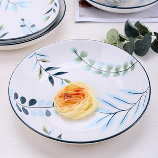 田园风创意春韵碟子陶瓷菜盘简约清爽家用套装 中式 餐具精致型盘子